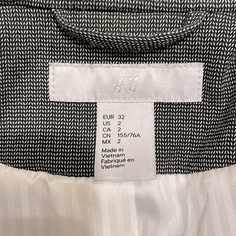 H&M Gray Patterned Blazer - Picture 4 of 4